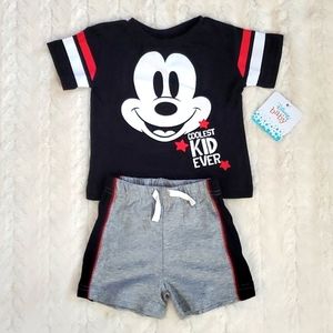 NWT 6-9M Disney Baby Short Set